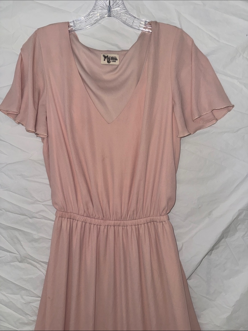 Show Me Your MuMu Blush Pink Flutter Sleeve Maxi Dress - Picture 3 of 5